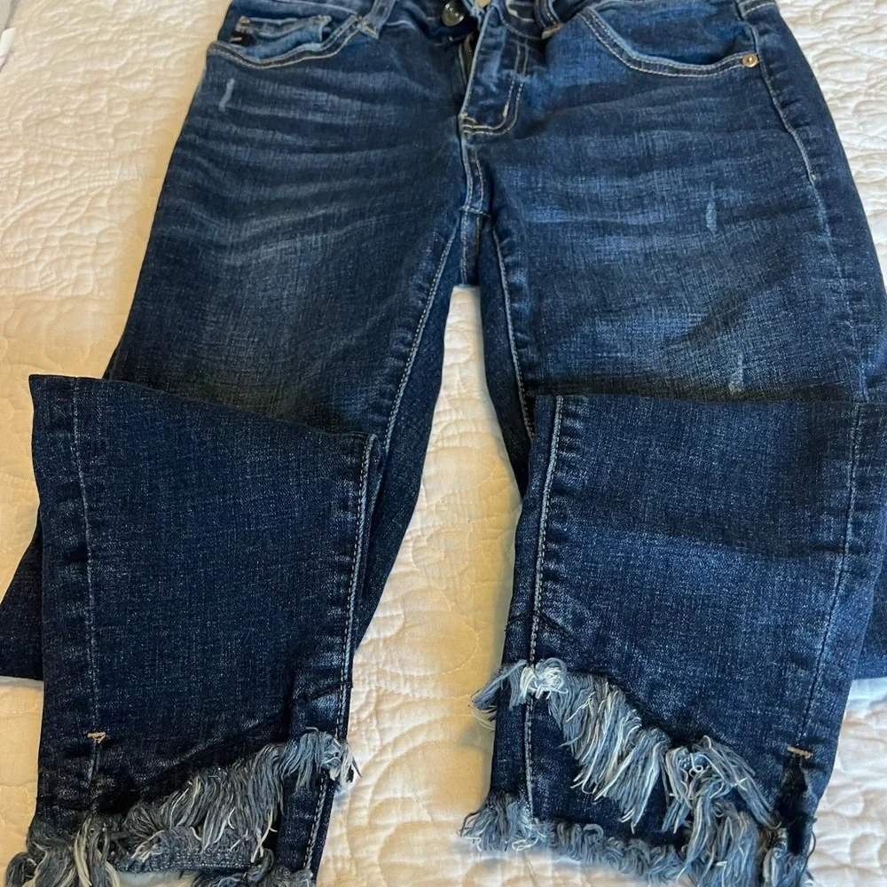 Womens KanCan frayed denim‎ jeans size 5/26 skinny